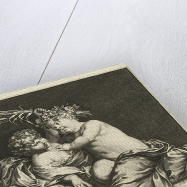 Two children playing: Spring and Autumn by Gerard Valck