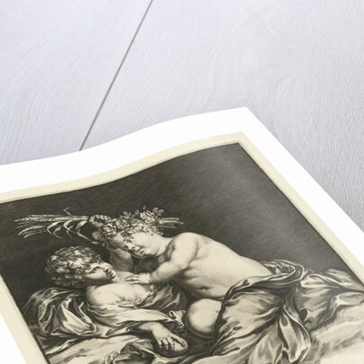 Two children playing: Spring and Autumn by Gerard Valck