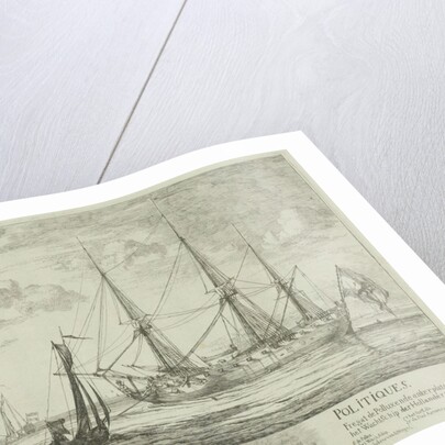 Fregat Pollux bij het wachtschip in de Schelde by Anonymous