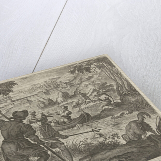 Hunting otters by Philips Galle