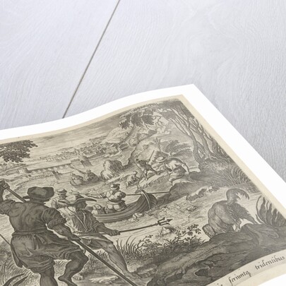 Hunting otters by Philips Galle