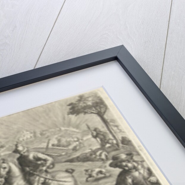 Wolf hunting with spears by Philips Galle