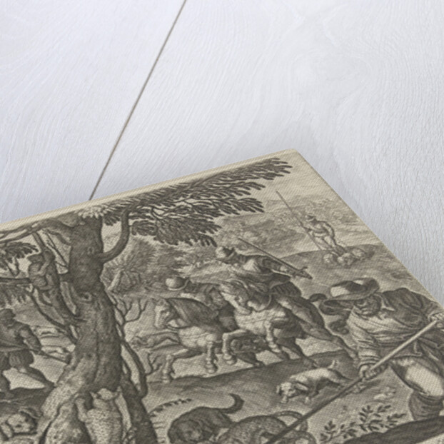 Hunting wild cats by Philips Galle