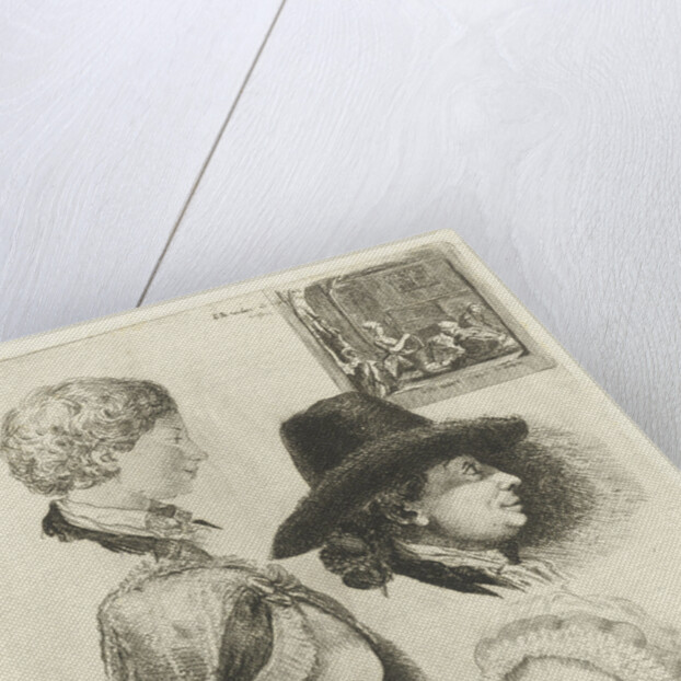 Study Sheet with portraits of Louis Bernard Coclers and his family by Louis Bernard Coclers