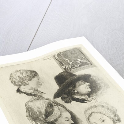 Study Sheet with portraits of Louis Bernard Coclers and his family by Louis Bernard Coclers