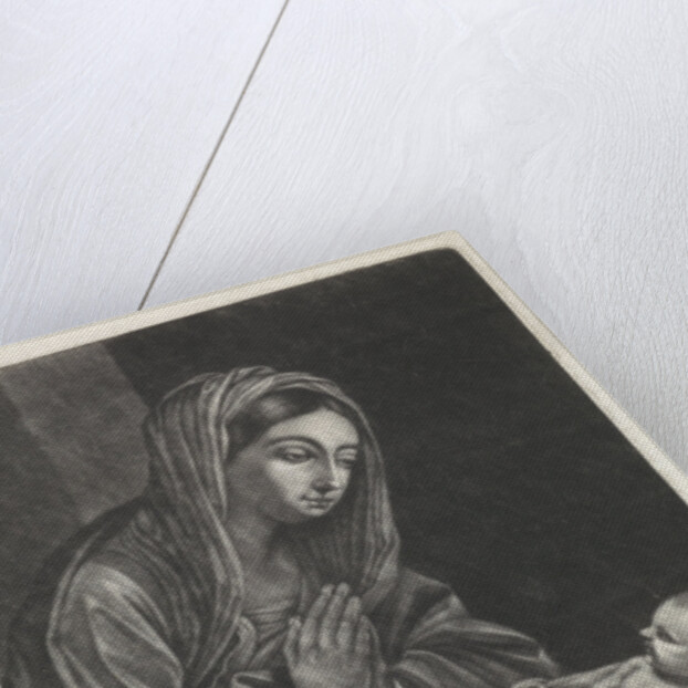 Mary worships the Christ child by Jan van der Bruggen