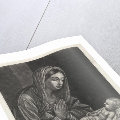 Mary worships the Christ child by Jan van der Bruggen