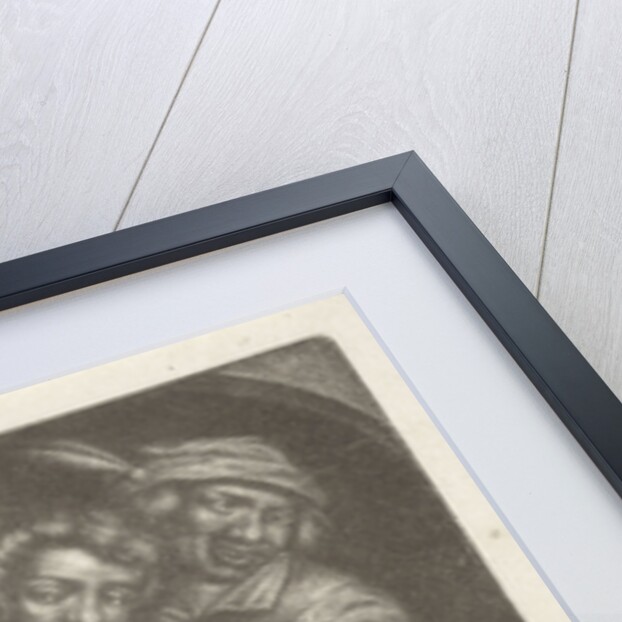 Rommelpotspeler, friction drum player, with a cat by Adriaen Brouwer