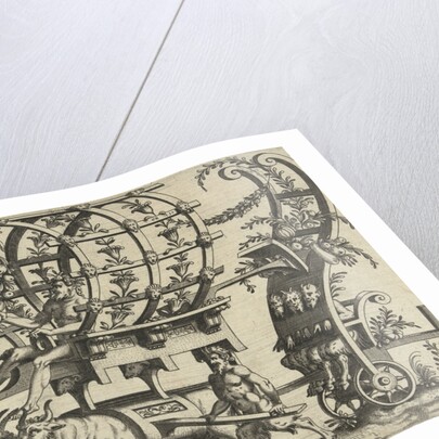 Chariot drawn by a satyr and two bulls by Cornelis Bos