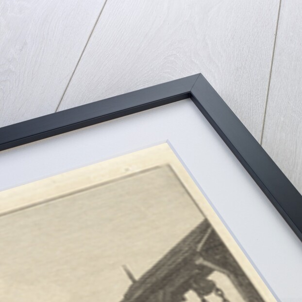 Man lets a horse drink from a bucket by Jan Anthonie Langendijk Dzn