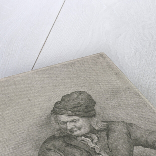 Old man with glass and pipe in hand by Eberhard Cornelis Rahms