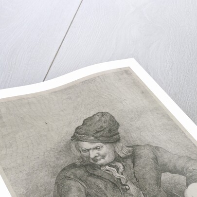 Old man with glass and pipe in hand by Eberhard Cornelis Rahms