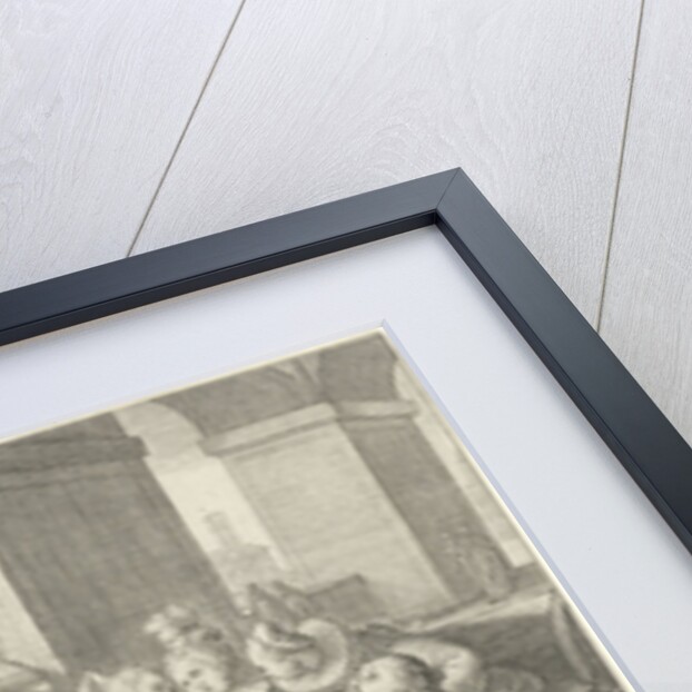 The prodigal son squanders his money on prostitutes by Joost Pieters de Reyger