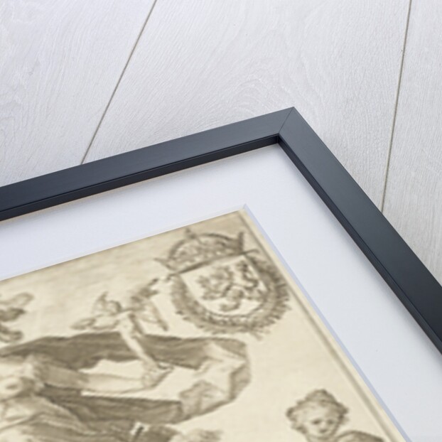 Title print for print series The Roman heroes by Hendrick Goltzius