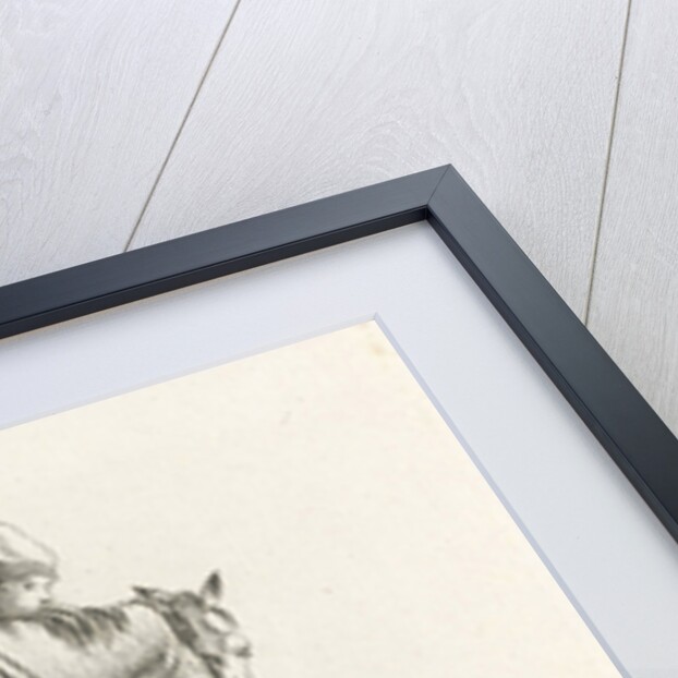 Man walking next to a horse by Dirk Stoop