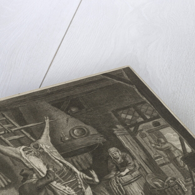 Peasant Interior with carcass by Jacob Louys