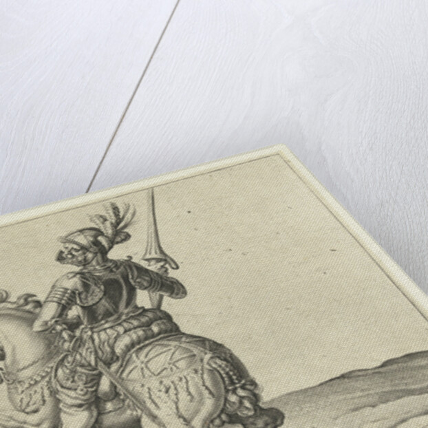 Spear rider with open visor by Jacob de Gheyn II