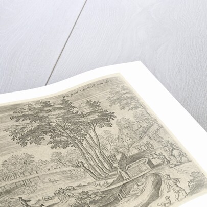 View of the canal of Ixelles, Elsene, Belgium by Claes Jansz. Visscher II