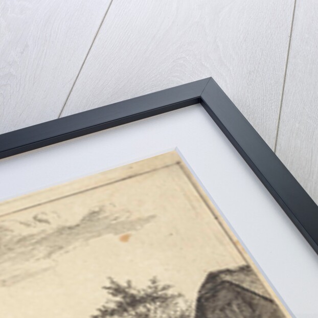 View of a road through a village by Adrianus Serné