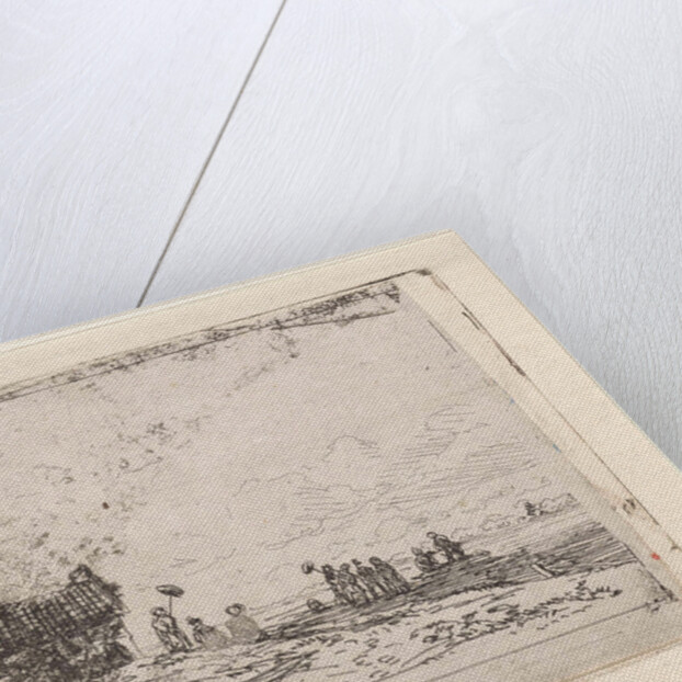 Ferry in Rhenen by Jan Weissenbruch