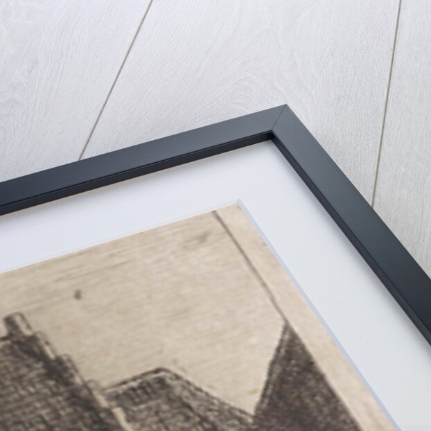 House on the waterfront in Nijmegen by Jan Weissenbruch