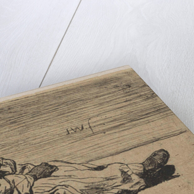 Oriental clad figure on a pillow by Jan Weissenbruch