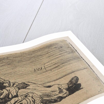 Oriental clad figure on a pillow by Jan Weissenbruch