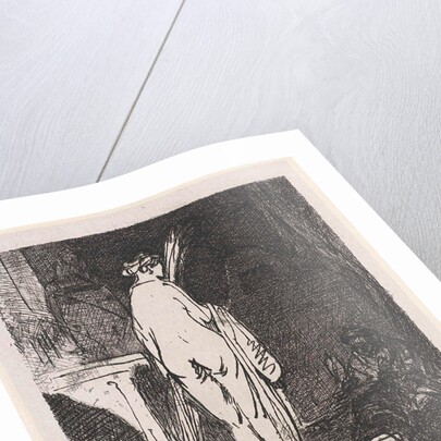 Artist draws a nude model by Rembrandt Harmensz. van Rijn