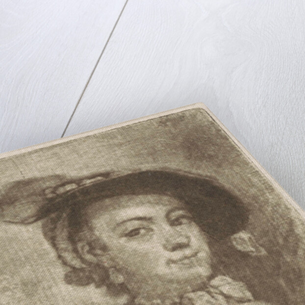 Bust of a woman with a hat by Aert Schouman