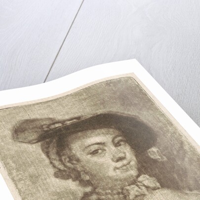 Bust of a woman with a hat by Aert Schouman