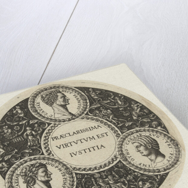 Medallion with Caesar, Claudius and Otho by Theodor de Bry