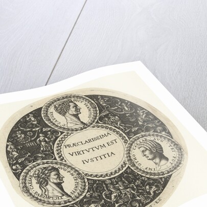 Medallion with Caesar, Claudius and Otho by Theodor de Bry