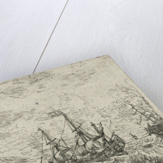 Ships on a stormy sea by Bonaventura Peeters I