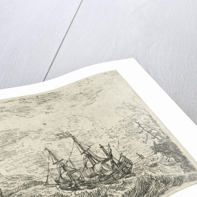 Ships on a stormy sea by Bonaventura Peeters I