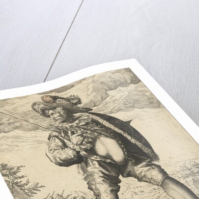 Soldier with sword and shield by Hendrick Goltzius