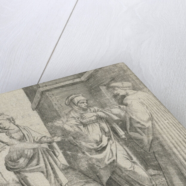 Amadeus Berutti with Austerity (Austeritas) and Friendship (Amicitia) and Love (Amor) by Marcantonio Raimondi