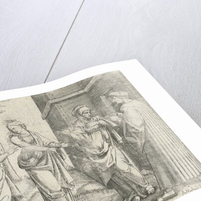 Amadeus Berutti with Austerity (Austeritas) and Friendship (Amicitia) and Love (Amor) by Marcantonio Raimondi