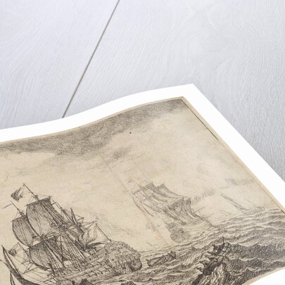 Seascape with two three masters by Adam Silo