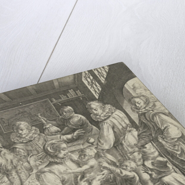 Prodigal son receives his inheritance by Nicolaes de Bruyn