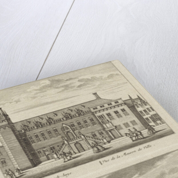 Two views in Alkmaar with the City Hall and de waag, The Netherlands by Abraham Rademaker