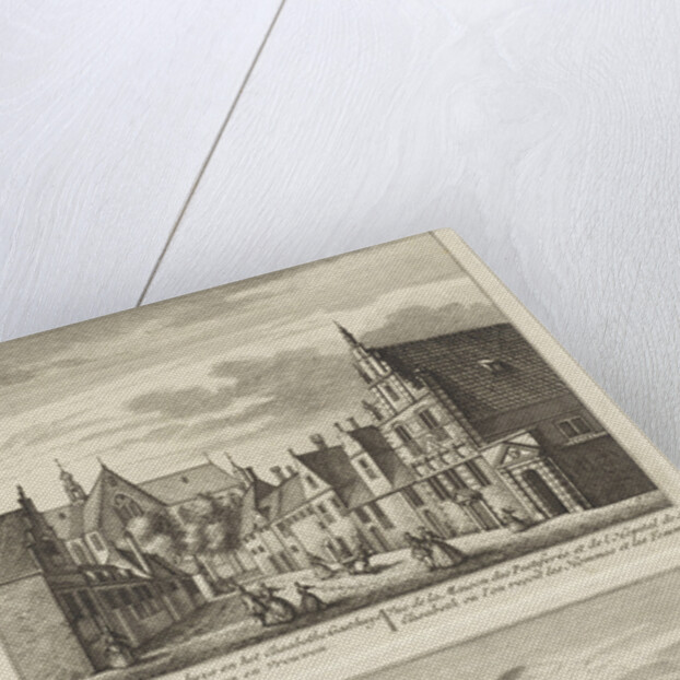 Two views in Alkmaar with the Plague House and St Elisabeth Hospital, The Netherlands by Abraham Rademaker