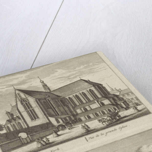 Two views in Alkmaar with the Great Church and the Chapel Church, The Netherlands by Abraham Rademaker