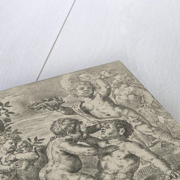 Fighting putti by Peter van Lint