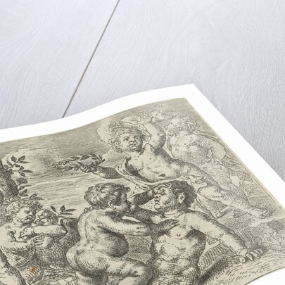 Fighting putti by Peter van Lint