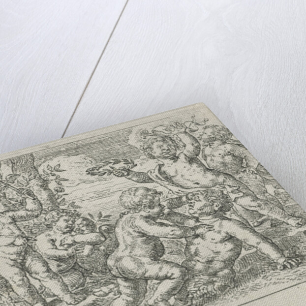 Fighting putti by Peter van Lint