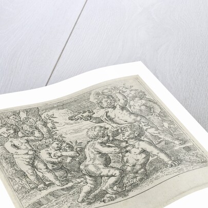 Fighting putti by Peter van Lint