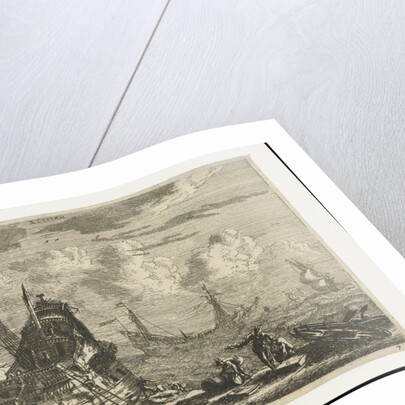 Dismantled sailing ship by Reinier Nooms