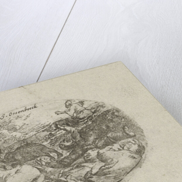 Two bears tear apart the children of Bethel by Jan van Ossenbeeck