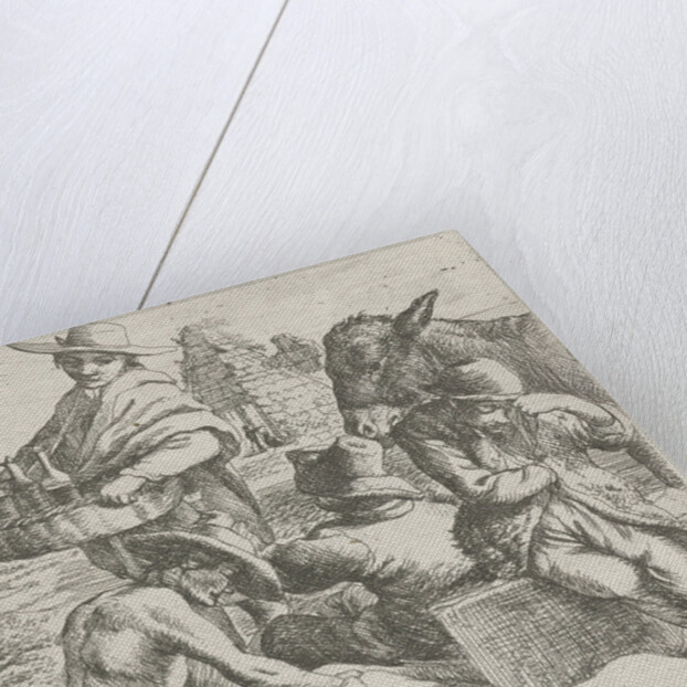 Gin seller and the three beggars by Jan van Ossenbeeck