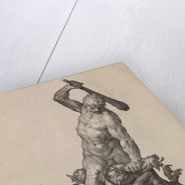 Hercules kills the Hydra of Lerna by Nicolaes Visscher I